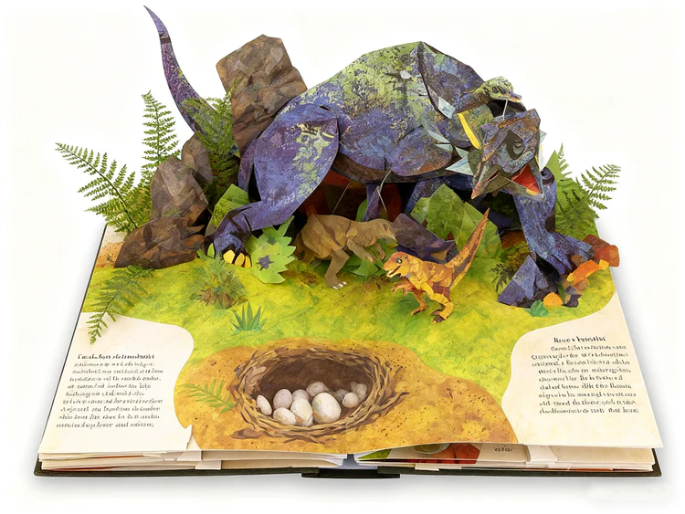 🦖Dinosaur Pop-Up Book for Kids & Adults — Stunning 3D Encyclopedia of Prehistoric Life | Bestseller Gift