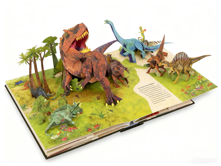🦖Dinosaur Pop-Up Book for Kids & Adults — Stunning 3D Encyclopedia of Prehistoric Life | Bestseller Gift