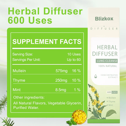 Final 3 Hours: 60% OFF-Blizkox™ Mullein Aroma Diffuser (Cough, wheezing, shortness of breath, sputum, stuffy nose, bronchitis, bronchitis, allergy symptoms, lung discomfort🚬)