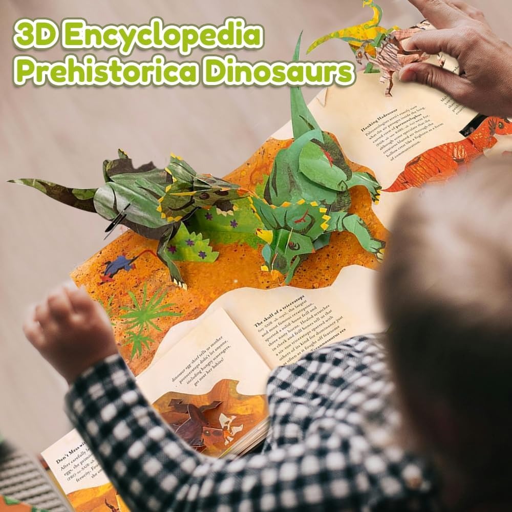 🦖Dinosaur Pop-Up Book for Kids & Adults — Stunning 3D Encyclopedia of Prehistoric Life | Bestseller Gift